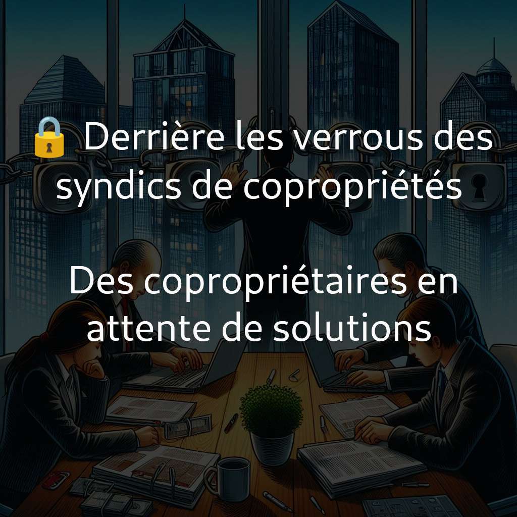 Derrière les verrous des syndics de copropriétés Des copropriétaires en attente de solutions